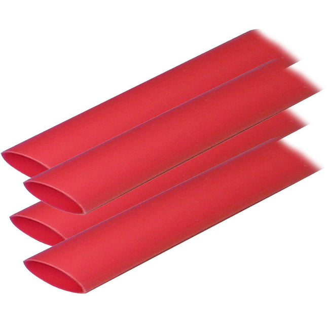 Ancor Adhesive Lined Heat Shrink Tubing (ALT) - 3/4" x 6" - 4 - Pack - Red - Keep Casting Fishing & Outdoors