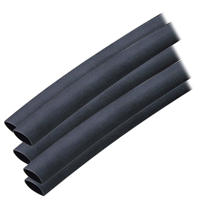 Ancor Adhesive Lined Heat Shrink Tubing (ALT) - 3/8" x 12" - 5 - Pack - Black - Keep Casting Fishing & Outdoors