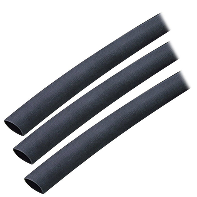 Ancor Adhesive Lined Heat Shrink Tubing (ALT) - 3/8" x 3" - 3 - Pack - Black - Keep Casting Fishing & Outdoors