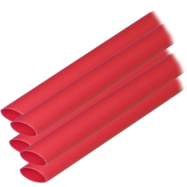 Ancor Adhesive Lined Heat Shrink Tubing (ALT) - 3/8" x 6" - 5 - Pack - Red - Keep Casting Fishing & Outdoors