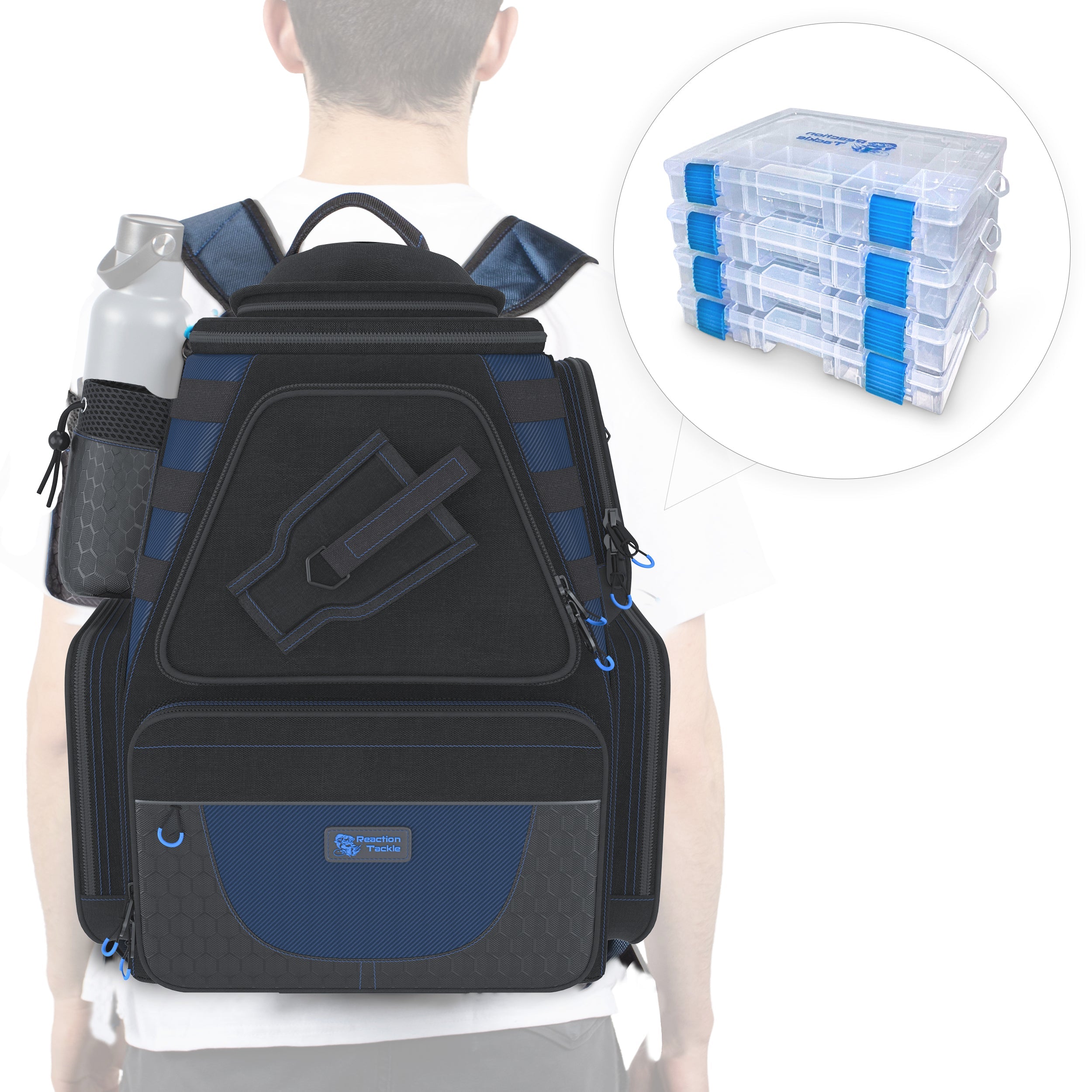 Reaction Tackle Fishing Tackle Backpack- Trays included - Keep Casting Fishing & Outdoors