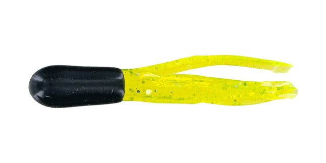 Big Bite Crappie Tubes 1.5in 100ct Black/Chartreuse Sparkle - Keep Casting Fishing & Outdoors