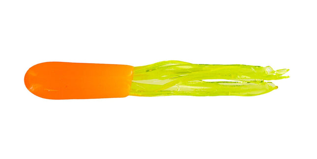 Big Bite Crappie Tubes 1.5in 10ct Orange/Chartreuse - Keep Casting Fishing & Outdoors