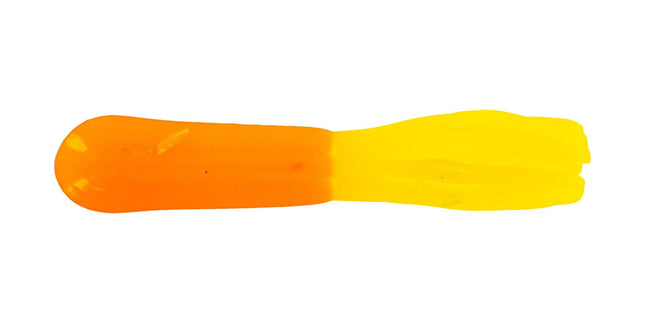 Big Bite Crappie Tubes 1.5in 10ct Orange/Yellow - Keep Casting Fishing & Outdoors