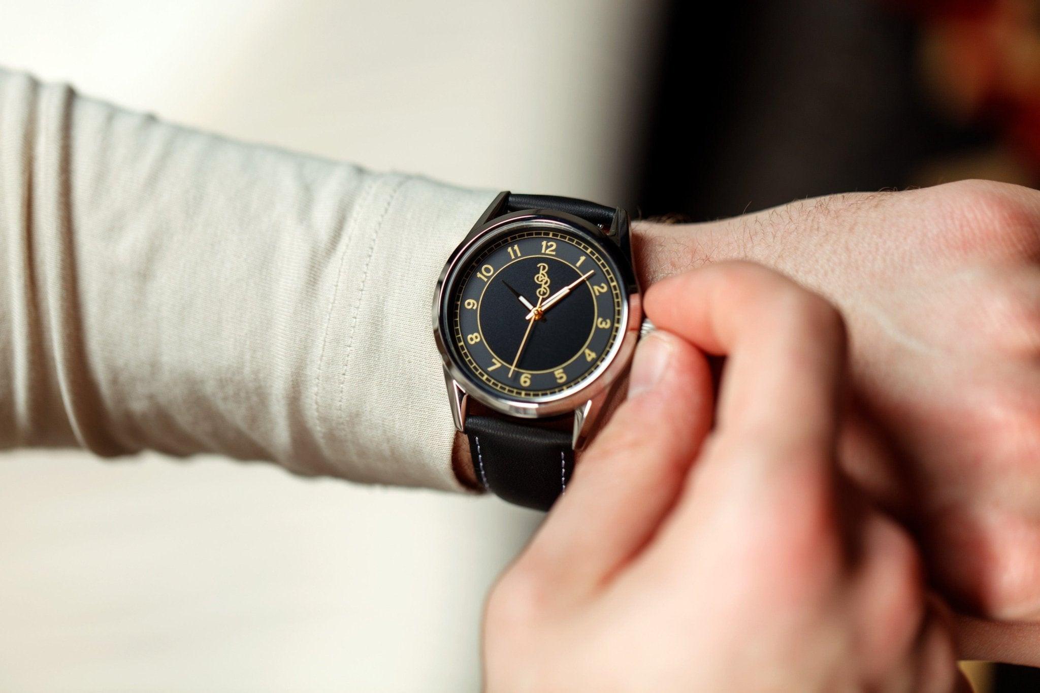 Black and Gold Classic Watch - Keep Casting Fishing & Outdoors