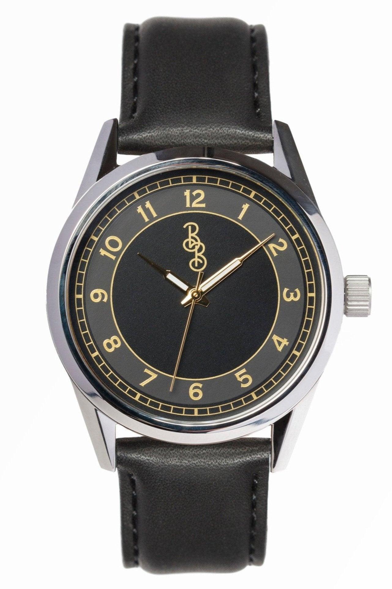 Black and Gold Classic Watch - Keep Casting Fishing & Outdoors