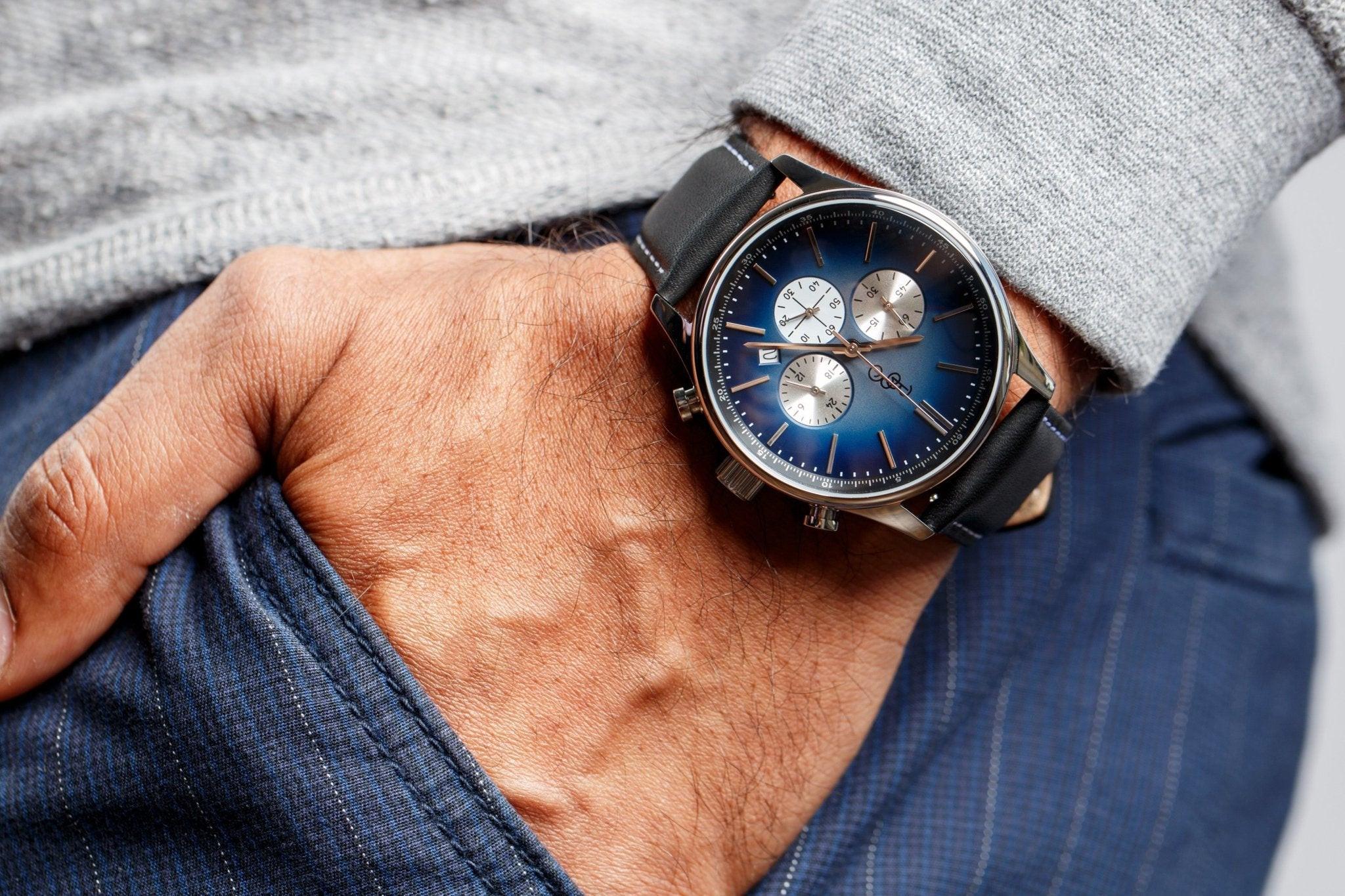 Blue Retro Chronograph - Keep Casting Fishing & Outdoors