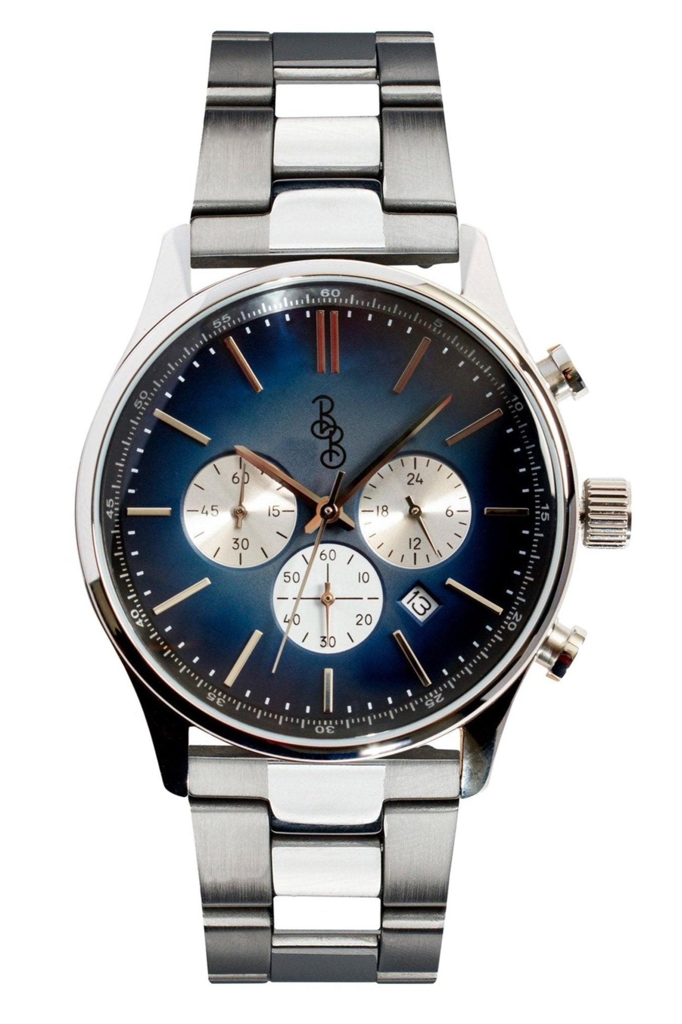 Blue Retro Chronograph - Keep Casting Fishing & Outdoors