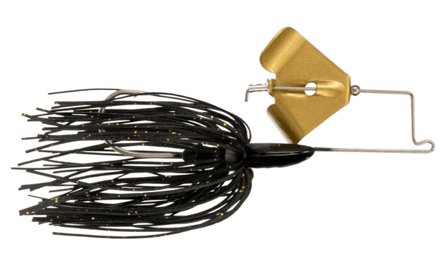 Buckeye Buzzerk Buzzbait 3/8 Black Gold Blade - Keep Casting Fishing & Outdoors