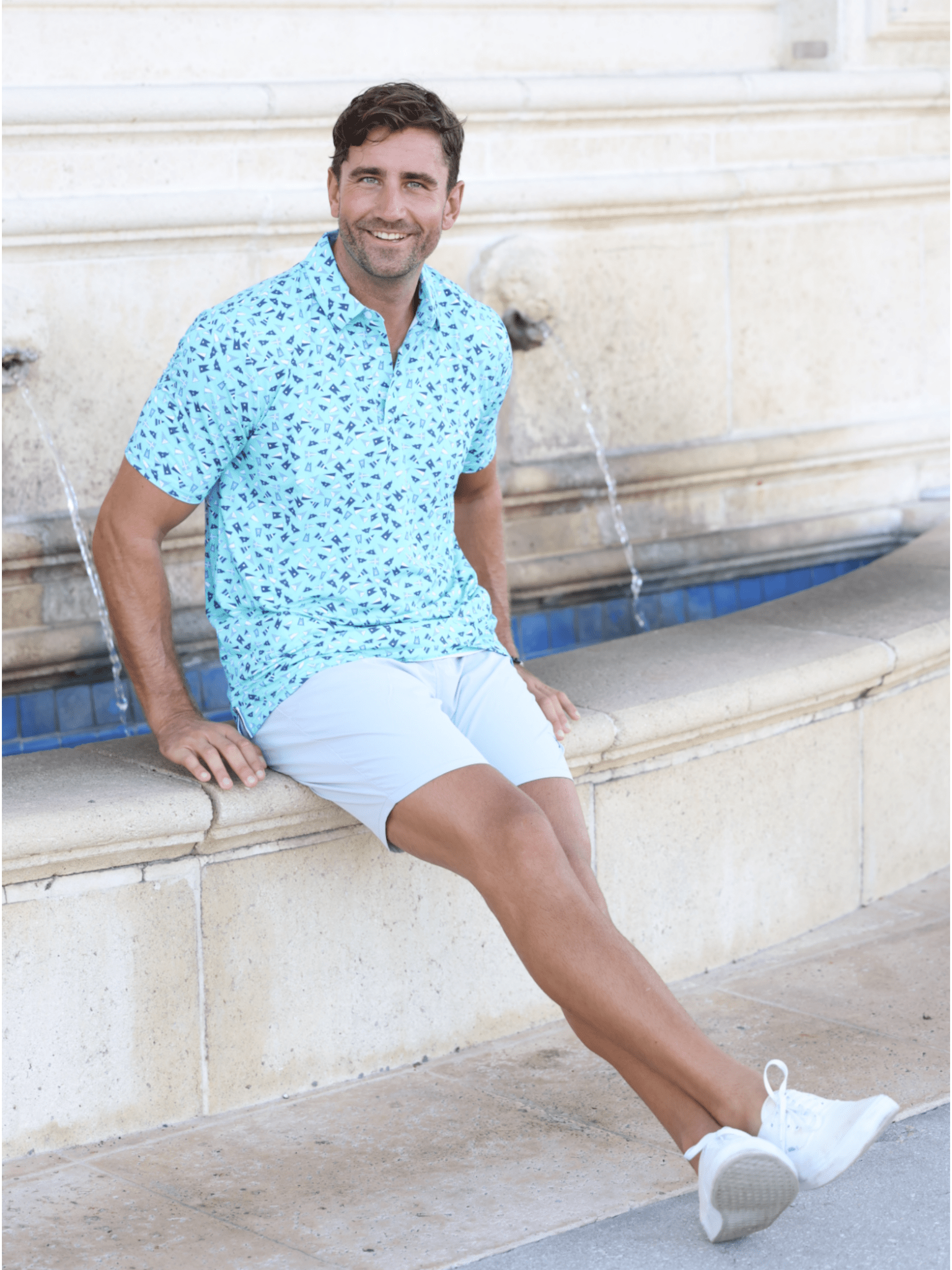 Burgee Print Polo - Keep Casting Fishing & Outdoors