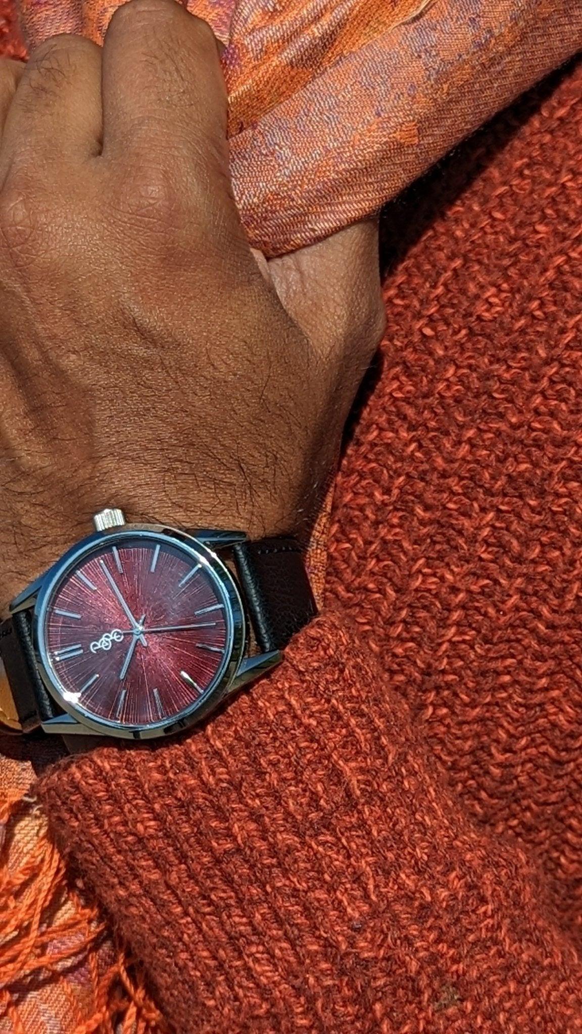 Burgundy Sunburst Watch - Keep Casting Fishing & Outdoors