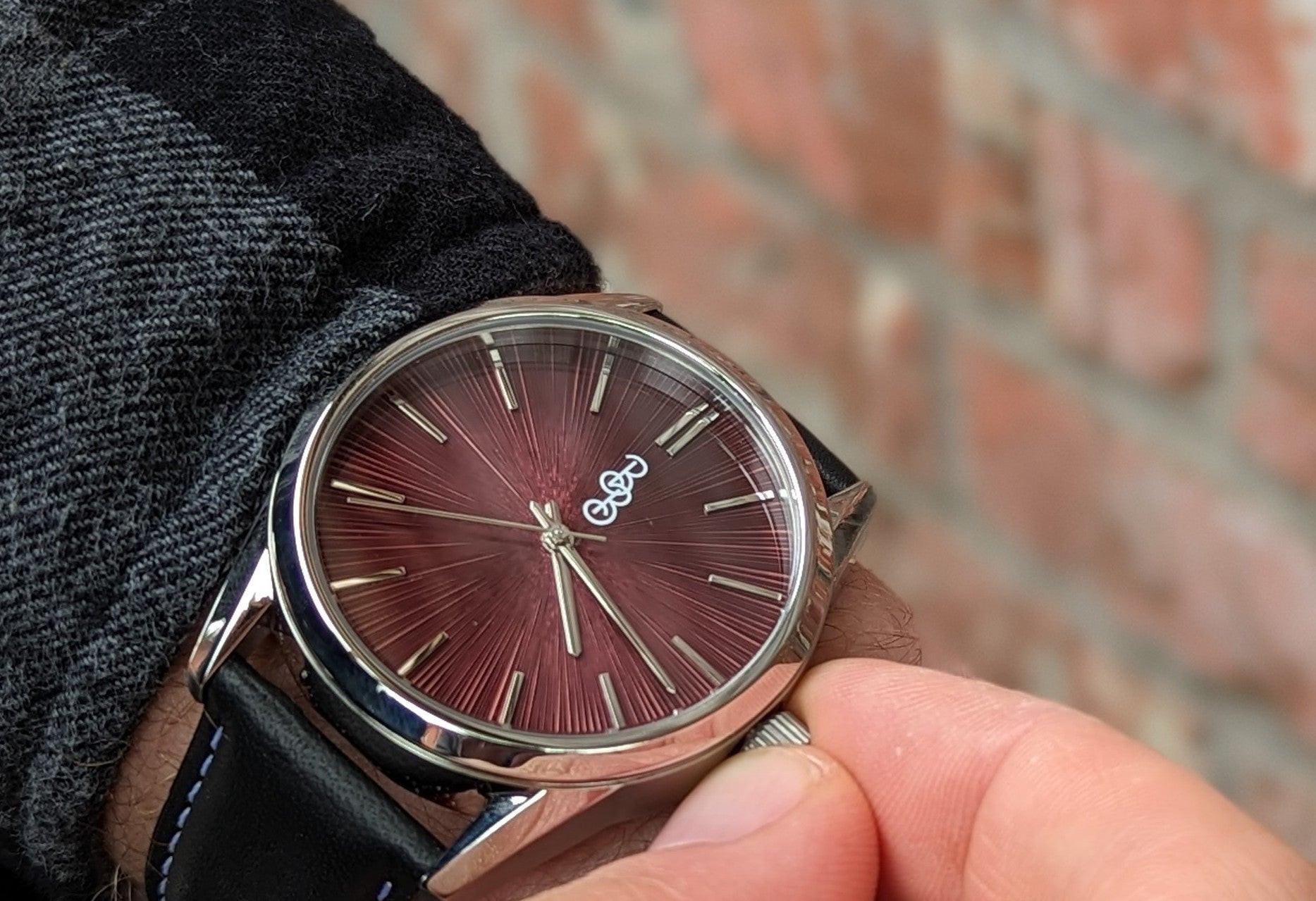 Burgundy Sunburst Watch - Keep Casting Fishing & Outdoors