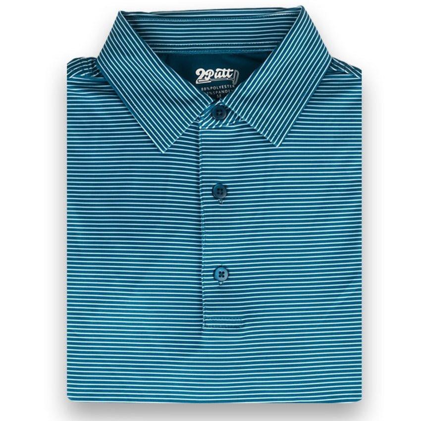 Dark Blue Stripe Men's Polo - Keep Casting Fishing & Outdoors