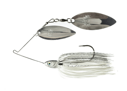 Dirty Jigs Compact Spinnerbait, Pearl Ghost Shiner, 3/8oz - Keep Casting Fishing & Outdoors