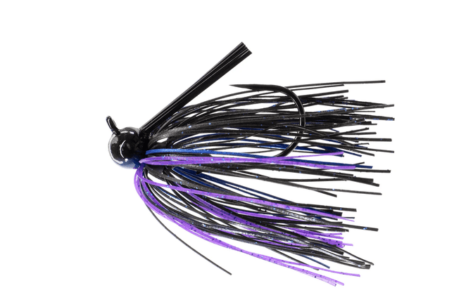 Dirty Jigs Tour Level Football Jig, Black Blue & Purple, 3/4oz - Keep Casting Fishing & Outdoors