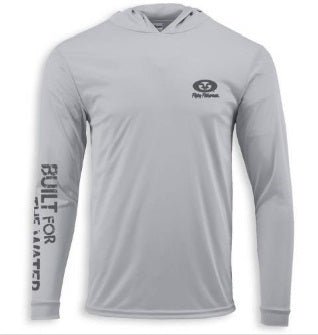 Flying Fisherman Performance Hoodie Silver Large - Keep Casting Fishing & Outdoors