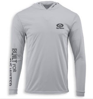 Flying Fisherman Performance Hoodie Silver Medium - Keep Casting Fishing & Outdoors