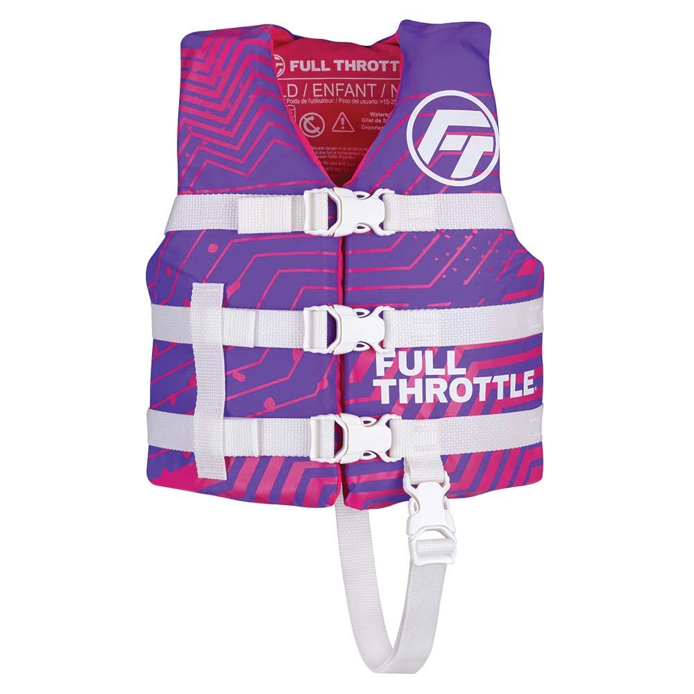 Full Throttle Child Nylon Life Jacket - Purple - Keep Casting Fishing & Outdoors