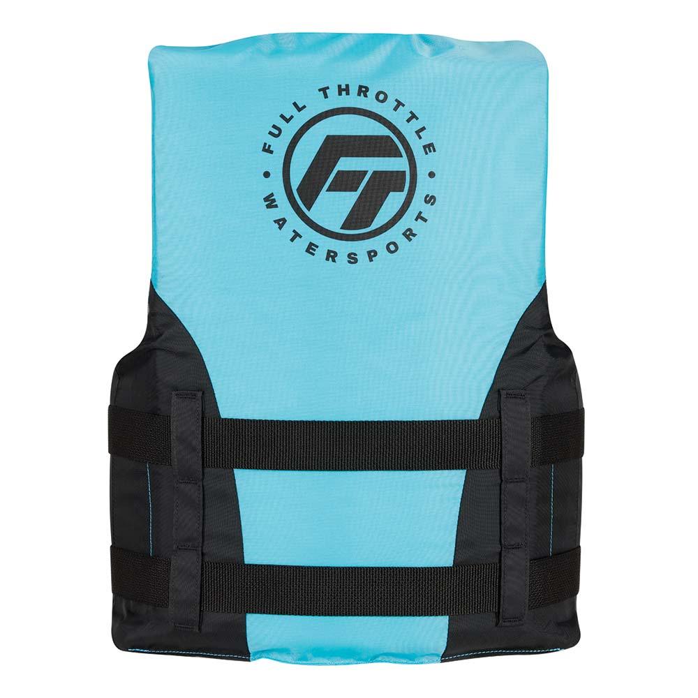 Full Throttle Teen Nylon Life Jacket - Aqua/Black - Keep Casting Fishing & Outdoors
