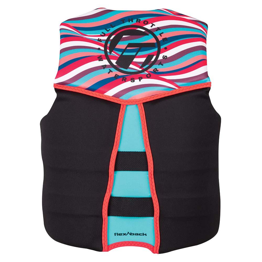 Full Throttle Womens Rapid-Dry Flex-Back Life Jacket - Womens XL - Pink/Black - Keep Casting Fishing & Outdoors