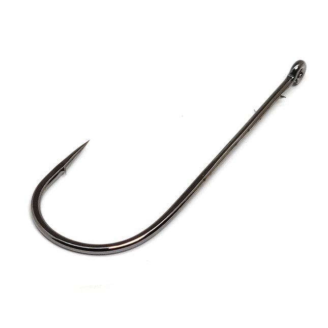 Gamakatsu Worm Hook Straight Shank Round Bend NSBlack Size 4/0 5ct - Keep Casting Fishing & Outdoors