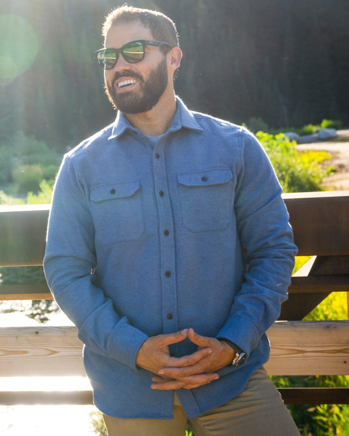 Grand Flannel, Lake Blue - Keep Casting Fishing & Outdoors