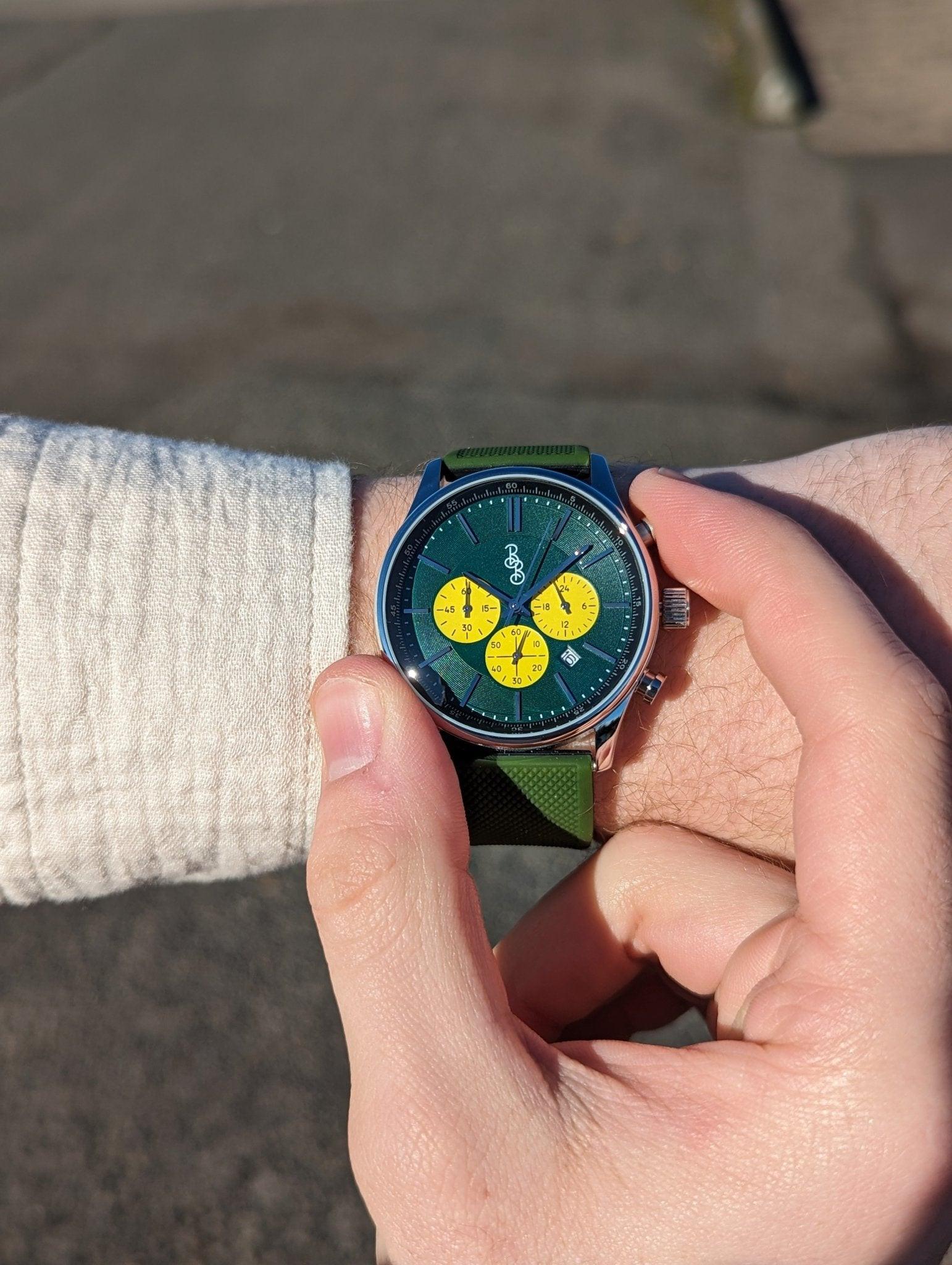Green and Yellow Chronograph - Keep Casting Fishing & Outdoors