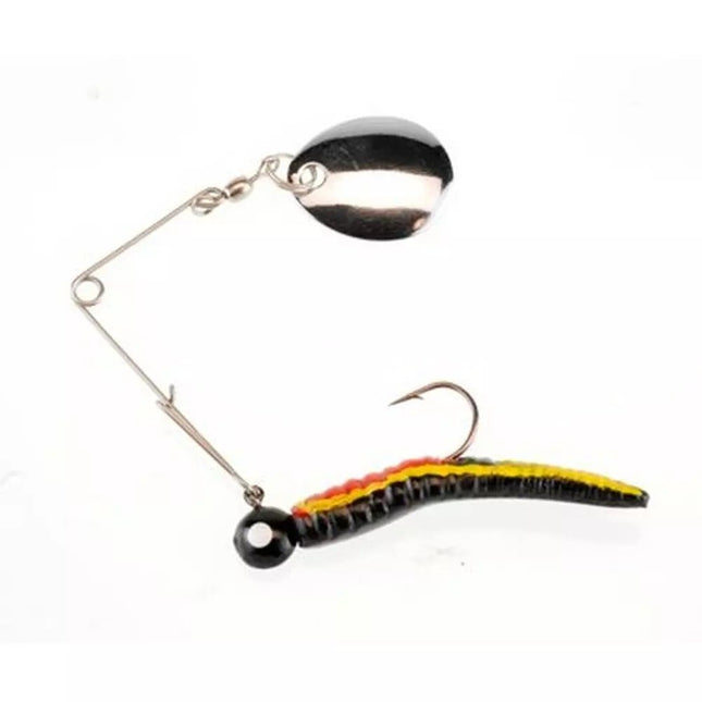 Johnson Beetle Spin®1/32oz Black Yellow Stripe/Red Belly - Keep Casting Fishing & Outdoors