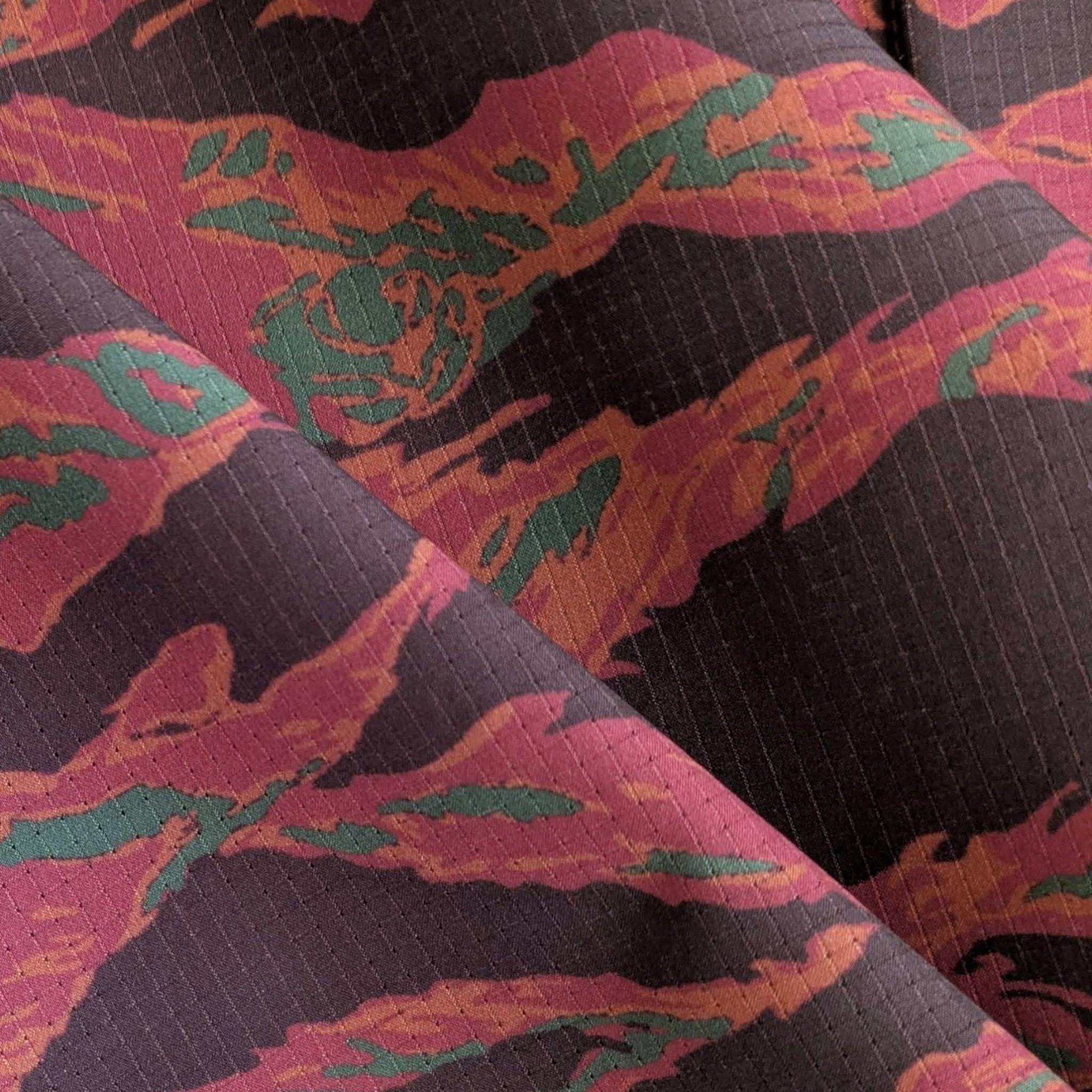 Langley Tech Button Up Shirt - Maroon Tiger Camo - Keep Casting Fishing & Outdoors