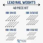 Reaction Tackle Lead Nail Weights/Insert Sinkers