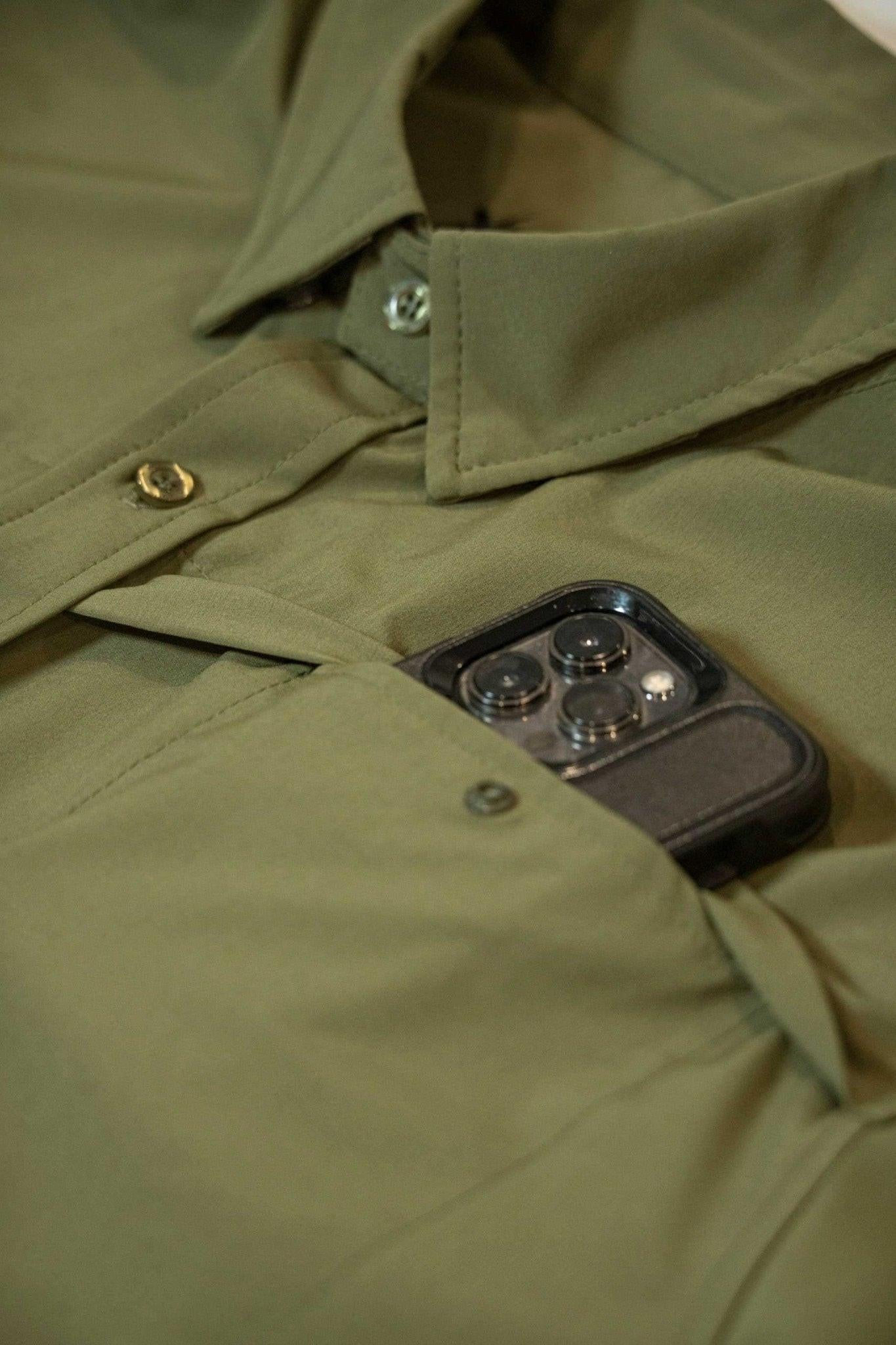 Long Sleeve Solid Lifestyle Button Down w/ REPEL - X - Keep Casting Fishing & Outdoors