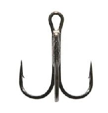 Mustad KVD Elite Round Bend Treble, Forged - Black Nickel 11ct Size 6 - Keep Casting Fishing & Outdoors