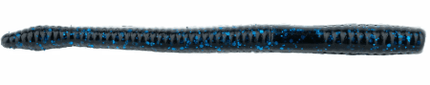 NetBaitBF Finesse Worm 4.75in Blk/Blue Flake 20ct - Keep Casting Fishing & Outdoors