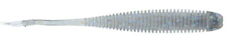 NetBaitBF Flat Sided Shad 4.5in Dark Side Black 8ct - Keep Casting Fishing & Outdoors