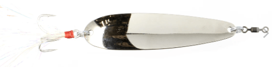 Nichols 4in Lake Fork Flutter Spoon Silver Chrome 3/4oz - Keep Casting Fishing & Outdoors