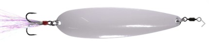 Nichols 4in Lake Fork Flutter Spoon Snow 3/4oz - Keep Casting Fishing & Outdoors