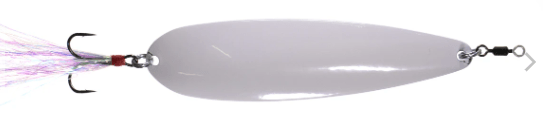 Nichols 4in Lake Fork Flutter Spoon Snow 3/4oz - Keep Casting Fishing & Outdoors