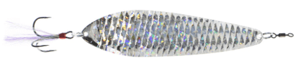 Nichols Bass Mafia Little Larry Spoon Shattered Glass Silver 3/4oz - Keep Casting Fishing & Outdoors