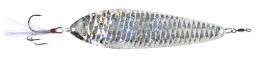 Nichols Bass Mafia Little Larry Spoon Shattered Glass Silver 3/4oz - Keep Casting Fishing & Outdoors