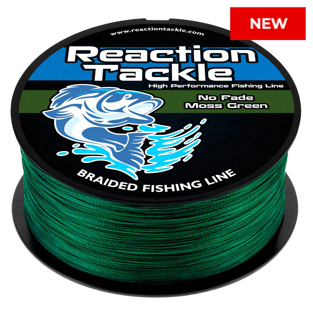 Reaction Tackle Braided Fishing Line - NO FADE Moss Green - NEW - Keep Casting Fishing & Outdoors
