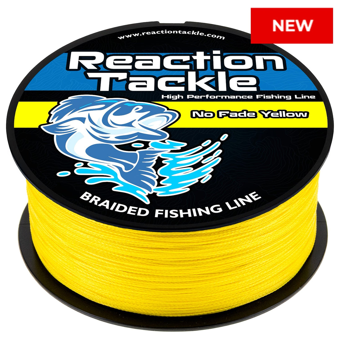 Reaction Tackle Braided Fishing Line - NO FADE Yellow - NEW - Keep Casting Fishing & Outdoors