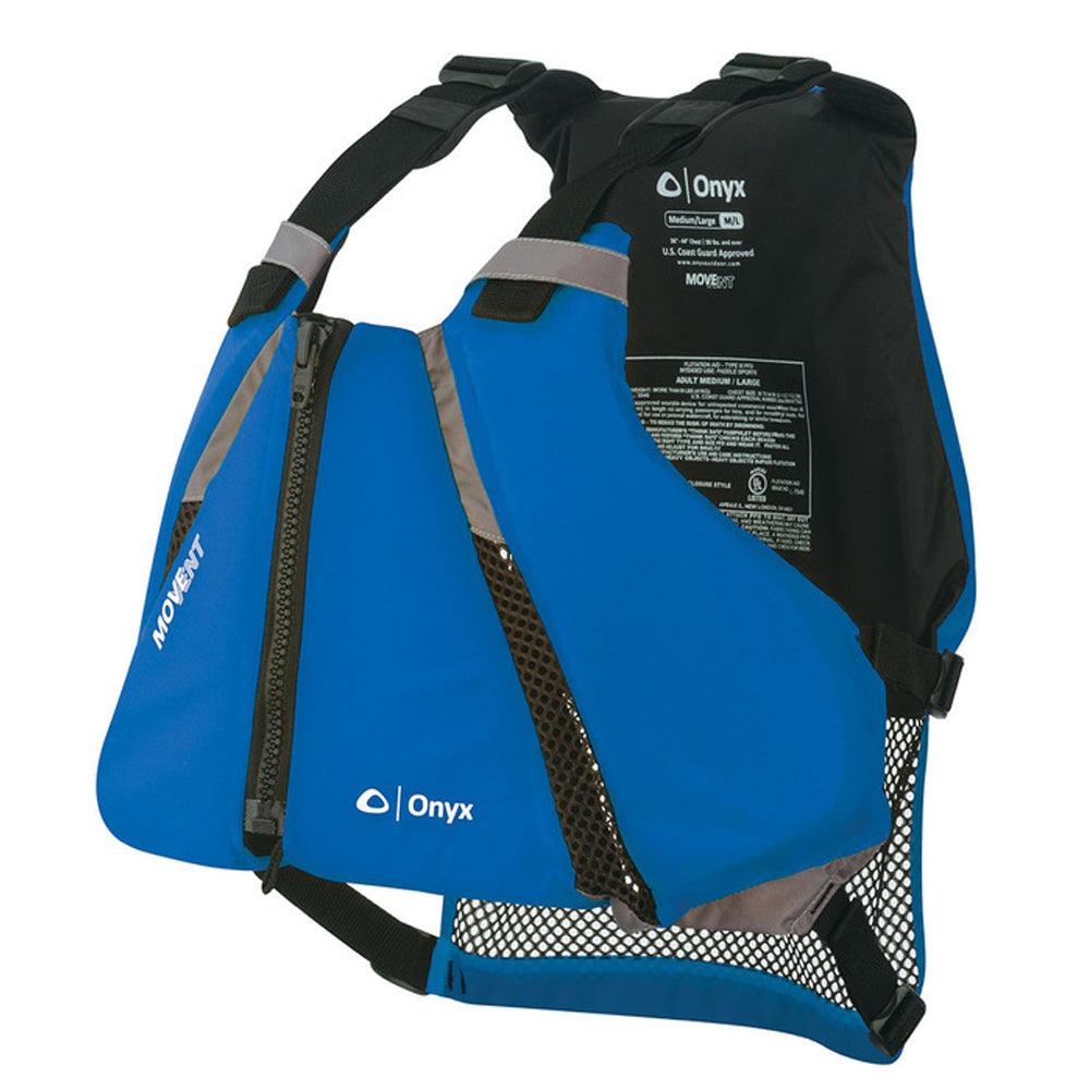 Onyx MoveVent Curve Paddle Sports Life Vest - M/L - Blue - Keep Casting Fishing & Outdoors