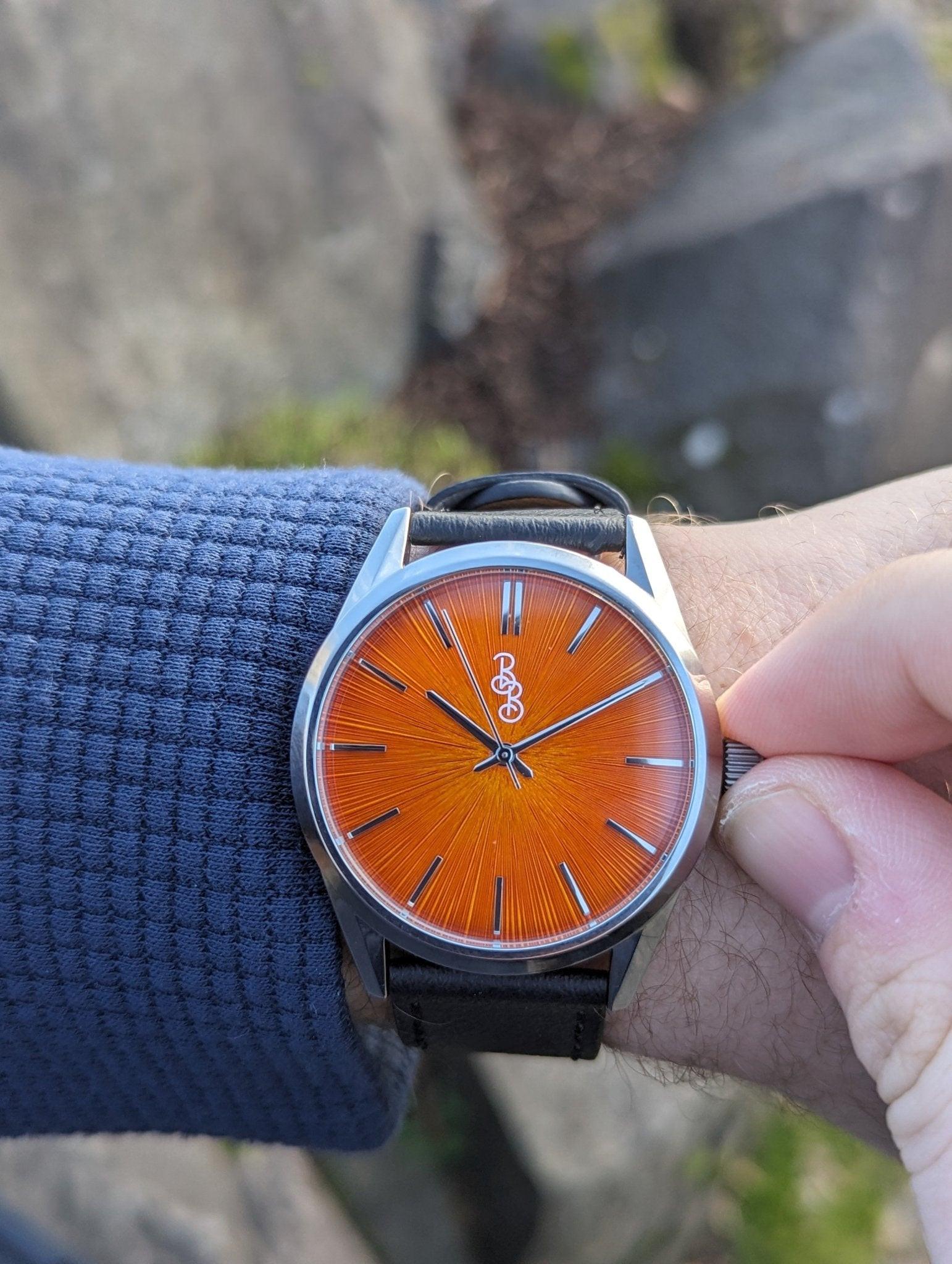 Orange Sunburst Watch - Keep Casting Fishing & Outdoors