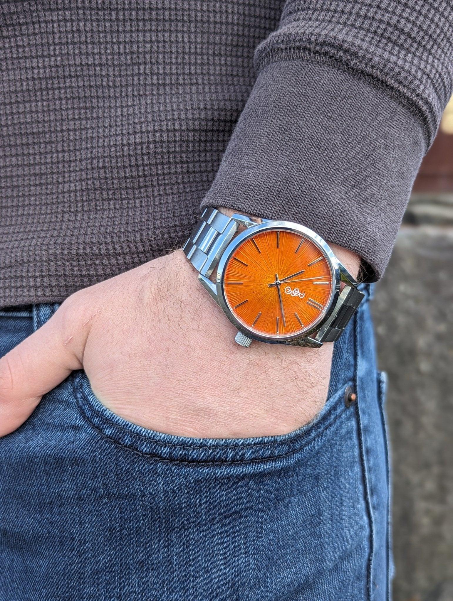 Orange Sunburst Watch - Keep Casting Fishing & Outdoors