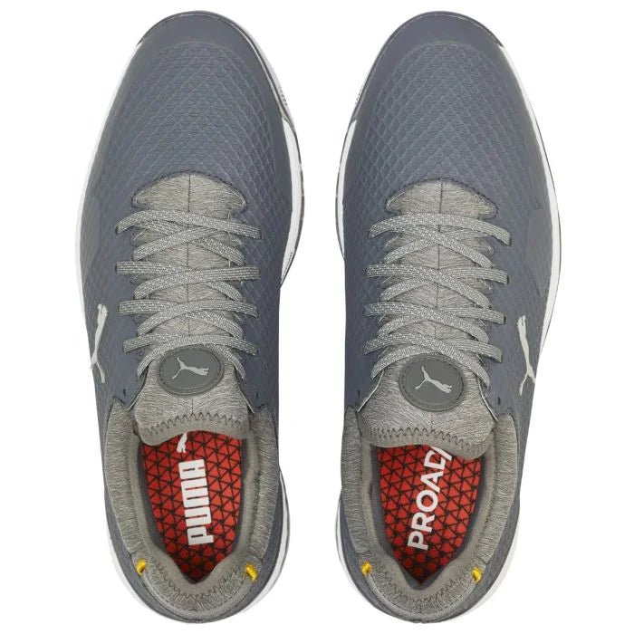 PUMA PROADAPT ALPHACAT Golf Shoes - Quiet Shade/Puma Silver/Yellow Sizzle - Keep Casting Fishing & Outdoors