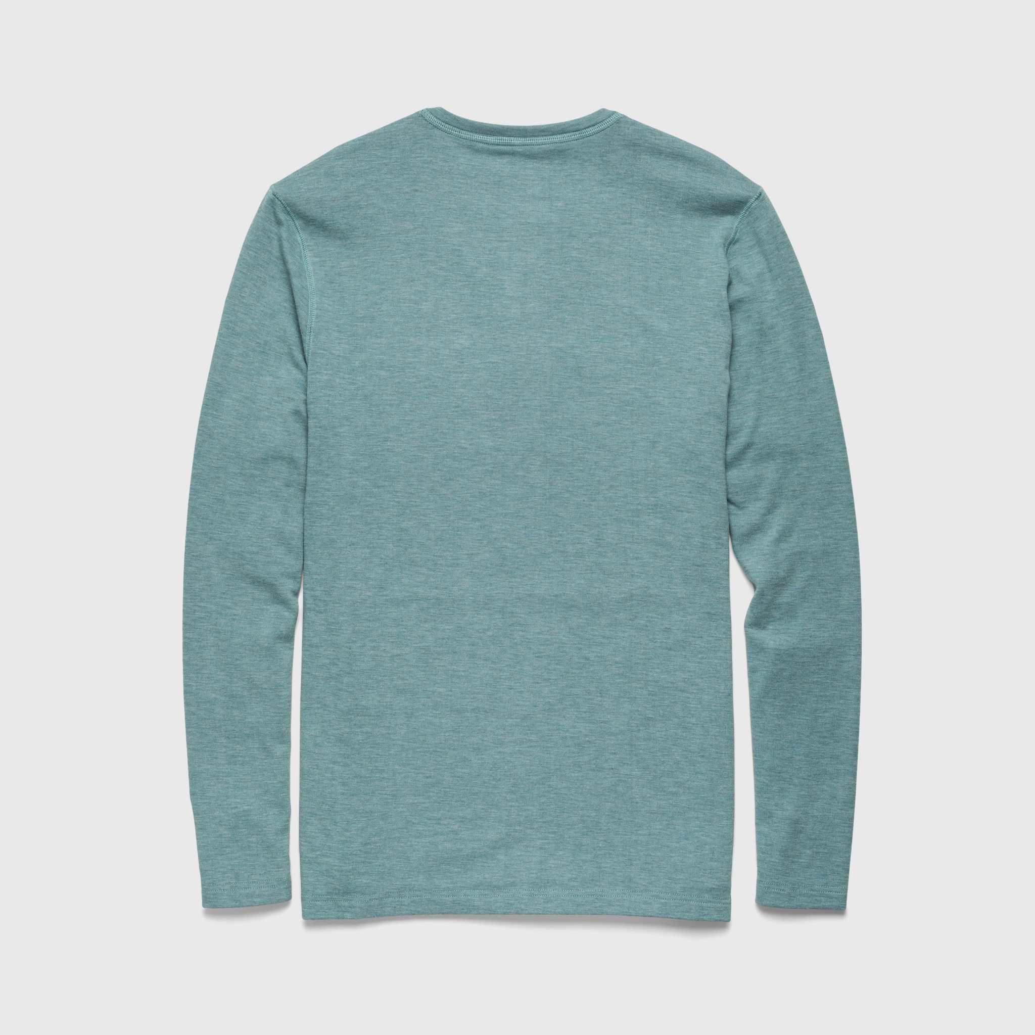 Sean Ultra Soft Classic Henley - Aqua Heather - Keep Casting Fishing & Outdoors