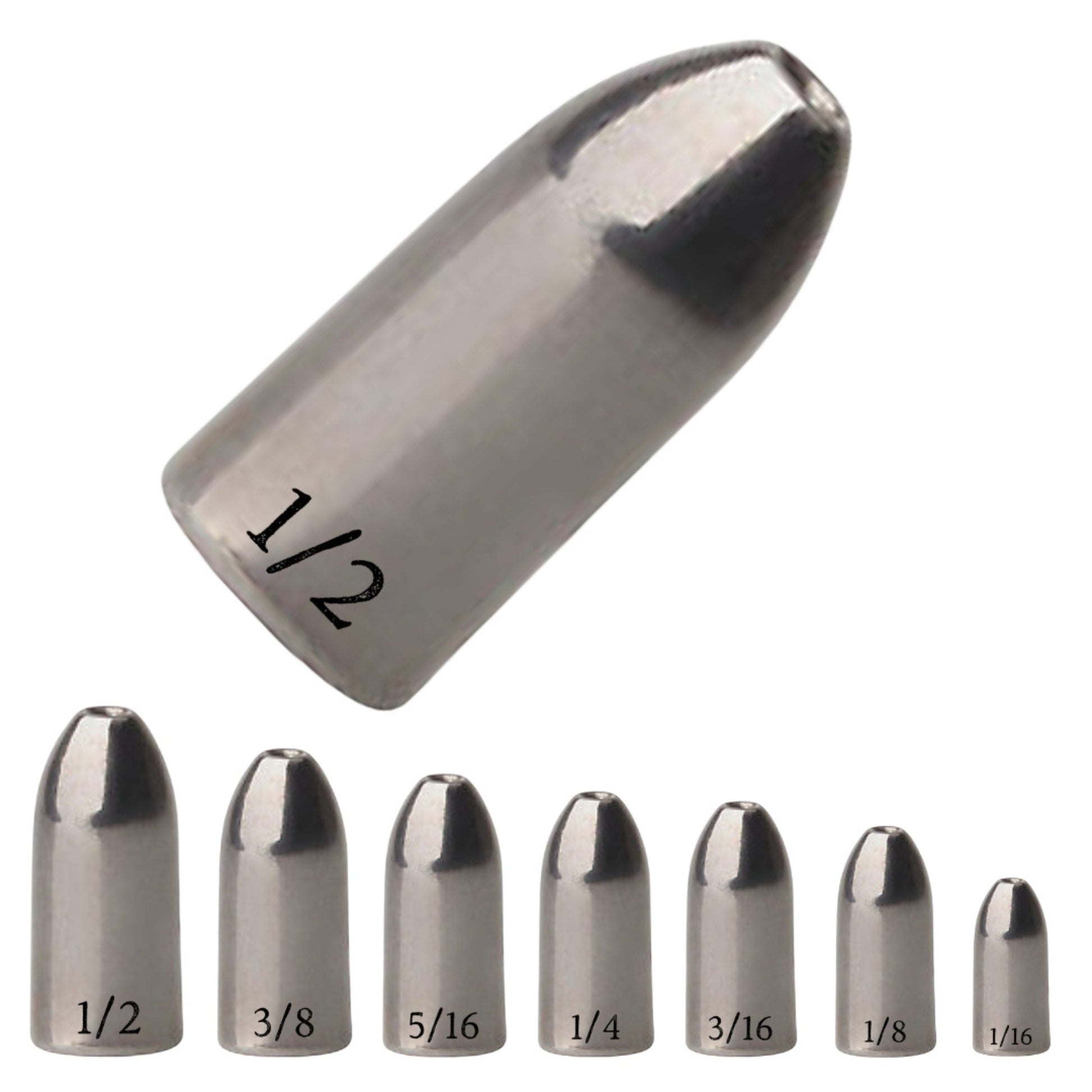 Reaction Tackle Tungsten Worm Weights / Bullet Shaped Sinkers - Keep Casting Fishing & Outdoors