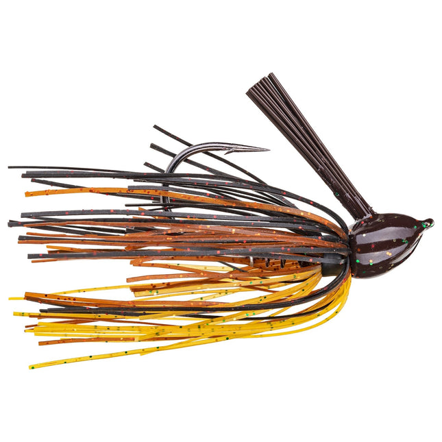 Strike King Hack Attack Fluro Jig 3/4oz Black/Brown/Amber - Keep Casting Fishing & Outdoors