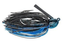 Strike King Hack Attack Fluro Jig 3/8oz Black/Blue - Keep Casting Fishing & Outdoors