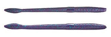 Strike King KVD Finesse Worm 5in 12ct June Bug - Keep Casting Fishing & Outdoors